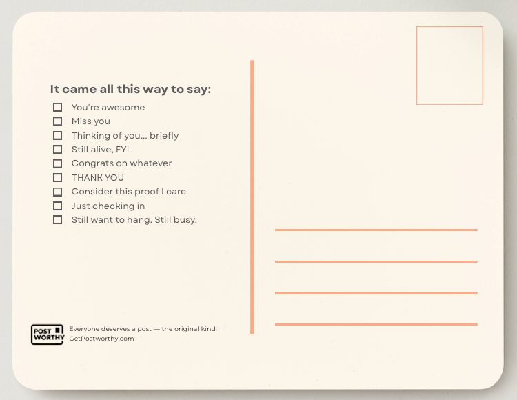 One Postcard, All The Feelings